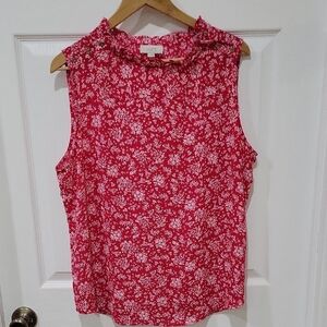 LOFT Floral Sleeveless Blouse